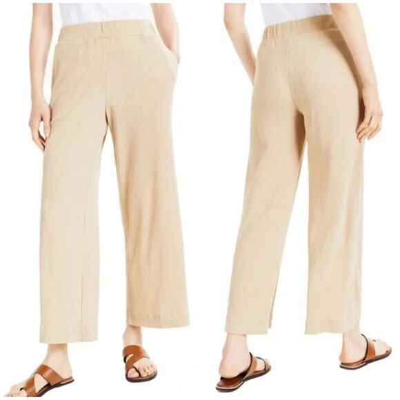 NWT Alfani Ribbed Pull-on Wide Leg Pants - PL (Petite Large) - Picture 1 of 10